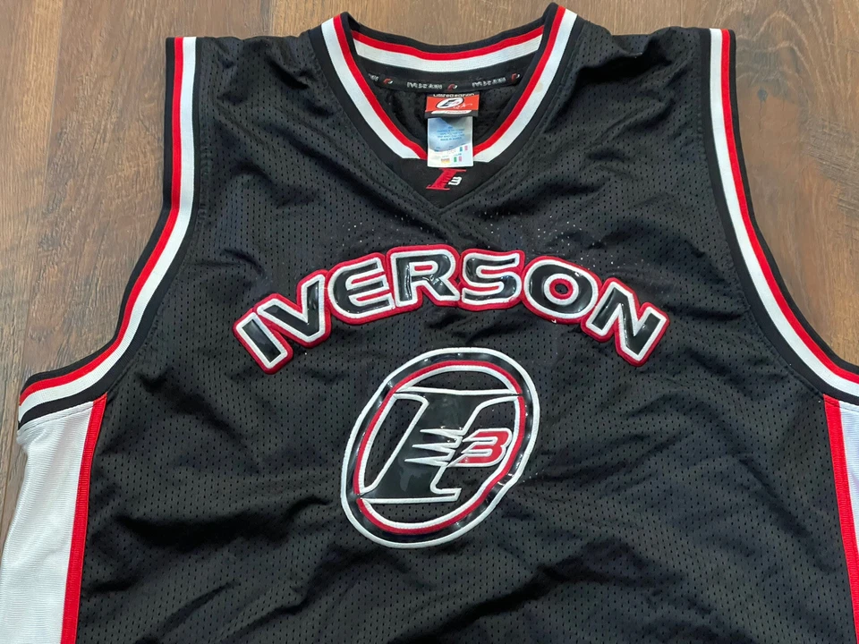 Allen Iverson NBA Black Limited Edition #3 Reebok Jersey Size 2XL EUC - Image 2 of 4