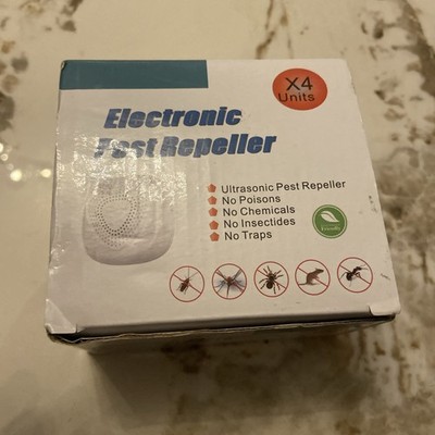 4 Stk Electronic Ultrasonic Pest Reject Mosquito Cockroach Mouse Killer Repeller