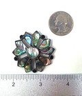 Vtg 925 Mexico Taxco TC-151 Abalone Flower Filigree Sterling Silver Brooch Pin — photo 7