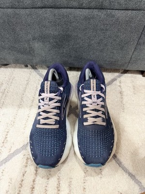 Women s 9.5 Brooks Glycerin GTS 20 Lace Up Low Top Running Sneakers Blue Solid