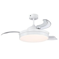 Deckenventilator Mit Led Leuchte Und Fernbedienung Tori 105 Cm Weiß