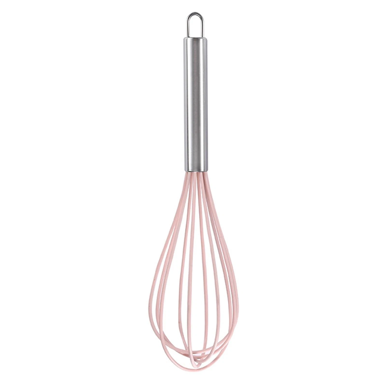 12 Inches Pink Manual Silicone Whisk Eggs Beater Kitchen Pastry Baking Tool