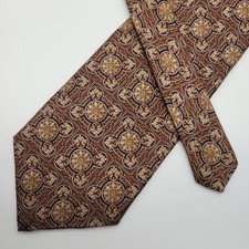 Bert Pulitzer Men's Tie All Silk Burgundy Medallions 56.5"