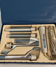 VINTAGE SEARS ROEBUCK CO. CURLING IRON SET IN CASE- 2536 Complete Works Great