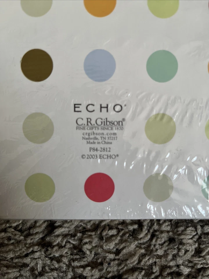 CR Gibson Deluxe Photo Book, Dots and Stripes 6.75 in x 7.5 in Baby Photo Album - Image 3 of 4