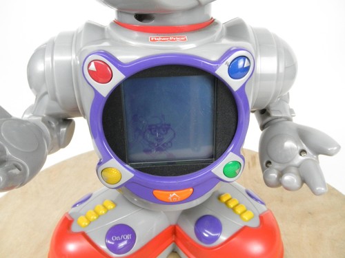 Fisher Price Interactive Robot Electronic Learning Toy Lights Sounds Kids Gift - Picture 3 of 12