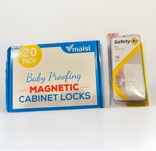 Vmaisi Magnetic Cabinet Locks and Safety Plug Protectors