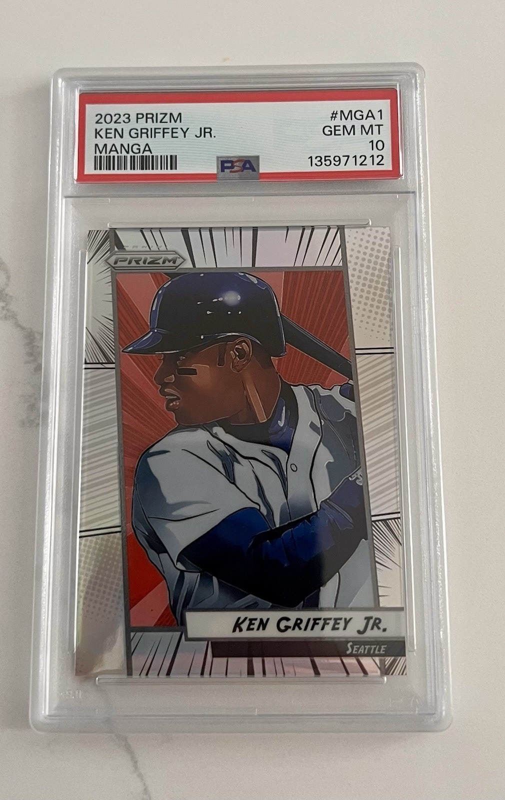 🔥2023 Panini Prizm - SSP Manga-case Hit Ken Griffey Jr-PSA 10 Gem-Mariners🔥