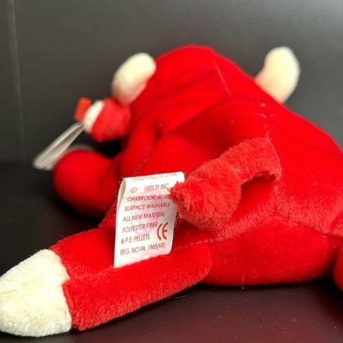 Snort The Red Bull 1995 TY Beanie Baby - Extremely RARE & RETIRED PVC Tag Errors - Picture 8 of 8