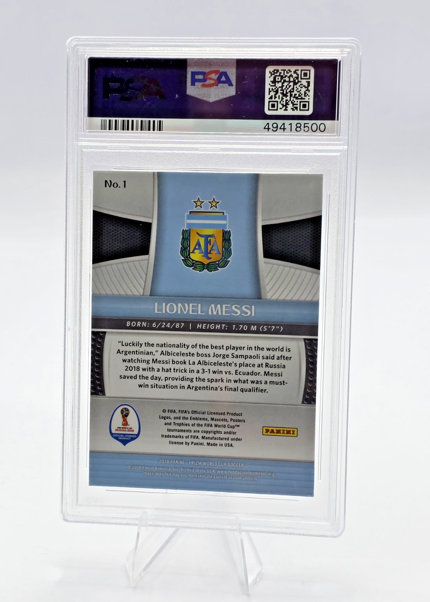 Lionel Messi 2018 Panini Prizm World Cup #1 PSA 10 Gem Mint