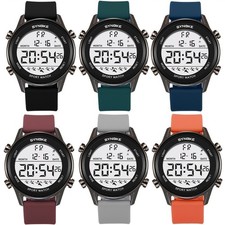 Ultra-Thin Large Dial Sports Digital Watch Waterproof Luminous Mens Womens Watch