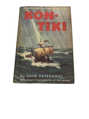 Kon-Tiki Thor Heyerdahl 1950 Rand McNally HC w/DJ Pacific Expedition Book