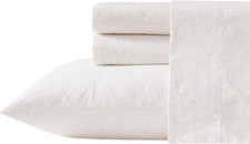 Laura Ashley   Full Size Sheet Set, Crisp  Lightweight Cotton Percale Bedding w
