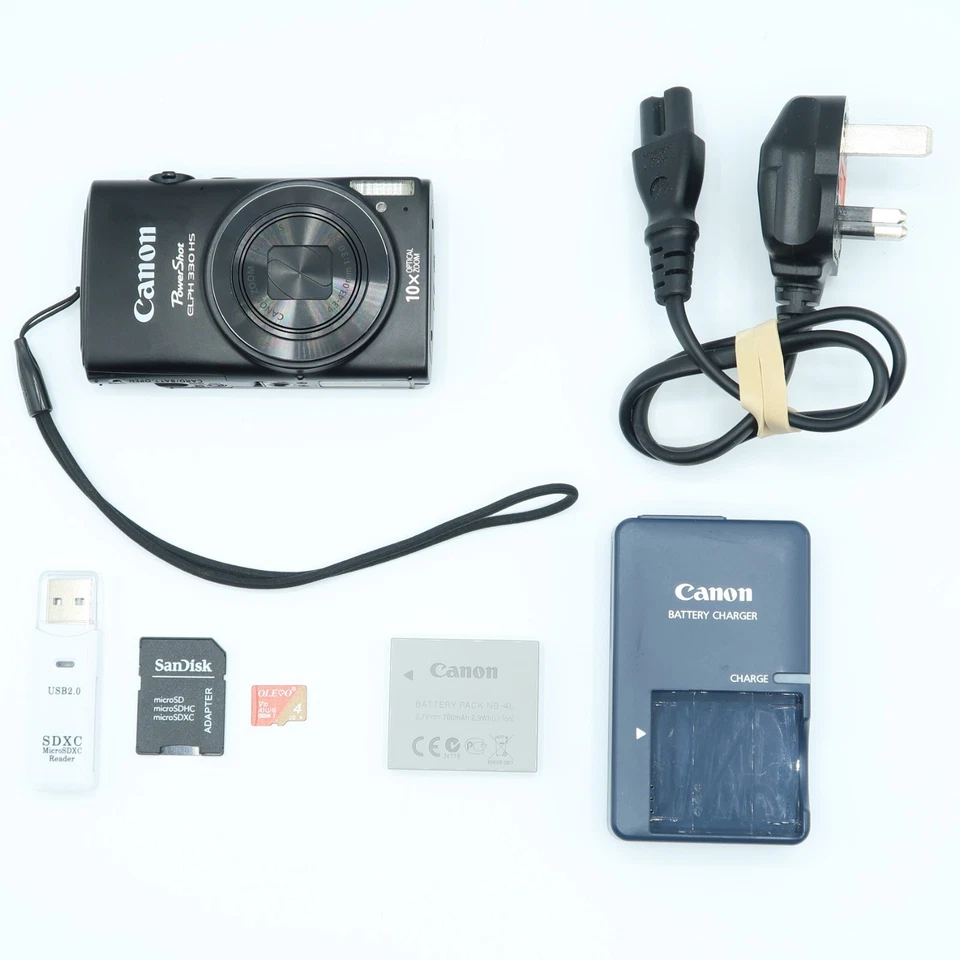 Canon PowerShot ELPH 330 HS IXUS 255 Compact Digital Camera Black Tested - Image 3 of 4