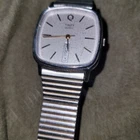 Vintage Timex Q Cushion Watch Silver Tone Quartz