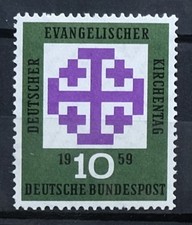 BRD 10 Pfennig, Deutscher Evangelischer Kirchentag, 1959 postfrisch