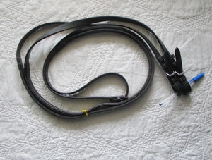 67 1/2'' LONG BLACK BOBBY'S  LEATHER ENGLISH REINS