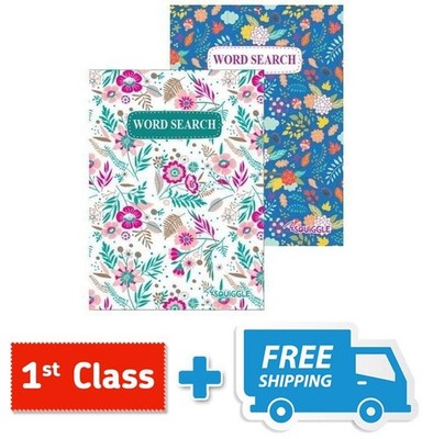 FLORAL WORD SEARCH PUZZLE BOOK - A5 PREMIUM QUALITY ADULTS TEENS  1 or 2 books
