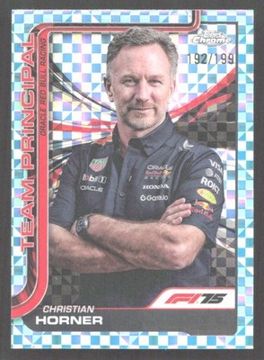 CZC161 - 2025 Topps Chrome - Christian Horner #192 - /199 - Teal Checker Flag 