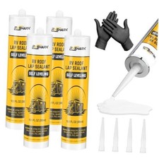 RV Roof Sealant Pack, Self Leveling Lap Sealant for RV, White 4