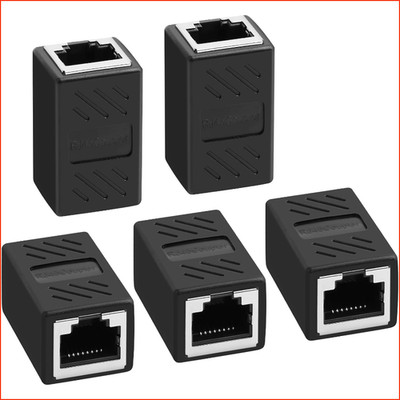 RJ45 Netzwerk-Koppler 5 Stück Geschirmte Ethernet-Anschlüsse Cat5e-7