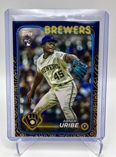 2024 Topps Series 1  Abner Uribe RC Team Color Brewers Logo SP Rookie SSP #310