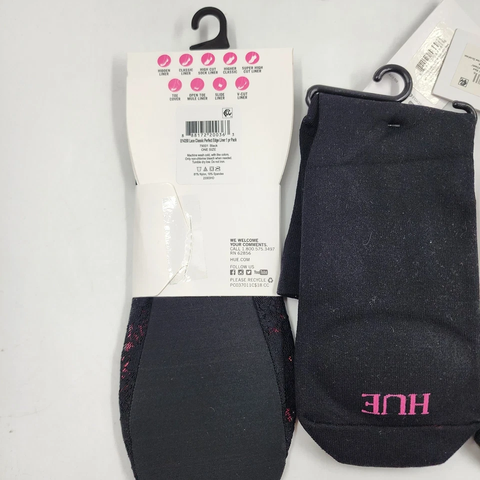 Calcetines Pixie acolchados y forrados borde perfecto de encaje tono para mujer talla única negros paquete de 4 Foto 4 de 4