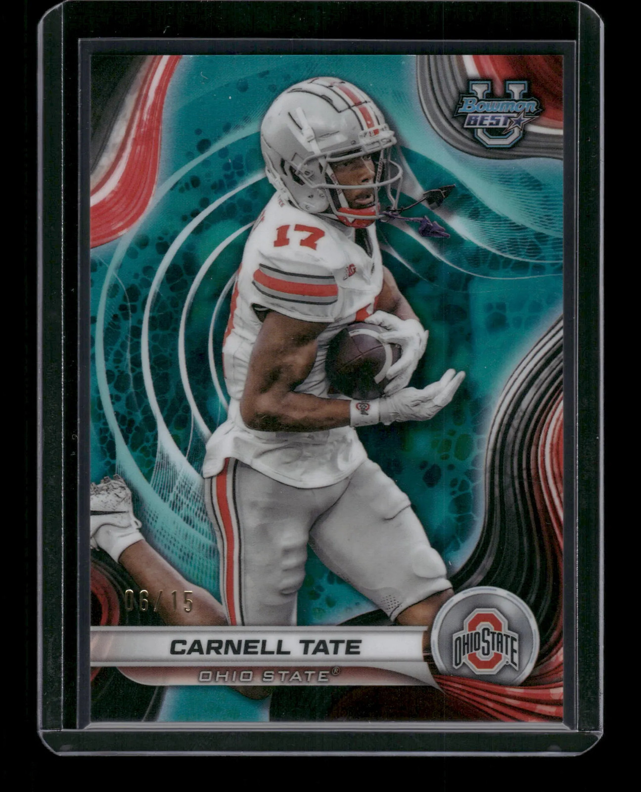 Carnell Tate 2024 Topps Bowman University Best #47 Teal Refractor /15