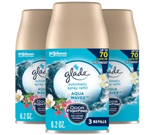 Glade Automatic Spray Refill Aqua Waves Air Freshener 6.2oz (3 Pack)