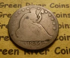 1854 o  Seated Liberty Half Dollar Coin 1838-1891 #M19  Low Grade Coin
