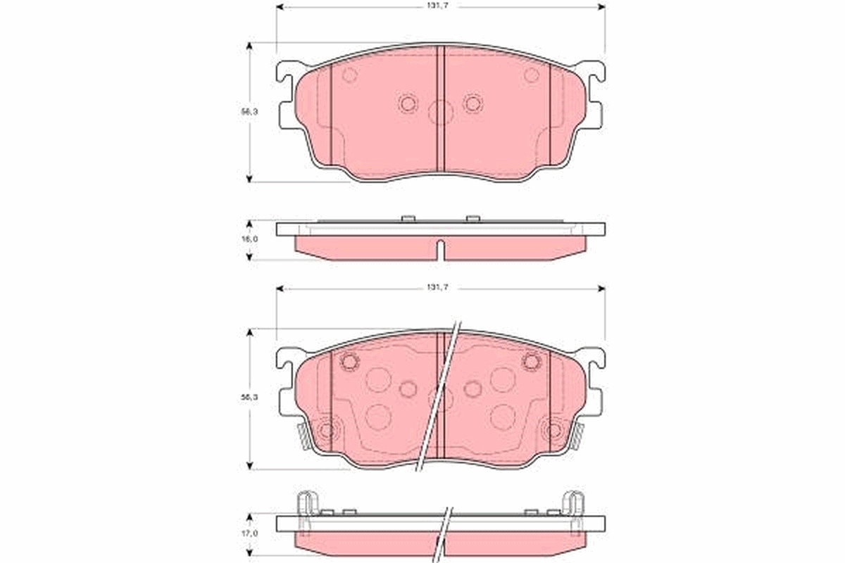 Plaquettes de frein haute performance TRW GDB3253 freinage précis
