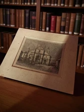 Antique Authentic Vintage Small Engraving Retro Decor Occasio Art Collection