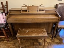 Winter and Company Walnut finished Apartment-Sized restored Piano