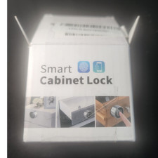 Smart Cabinet Lock Fingerprint App Control Modern Polished Black Silver Drawer