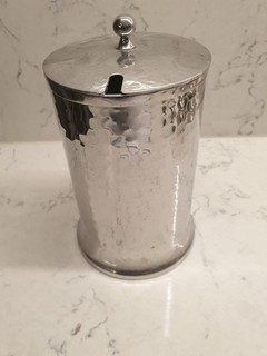 Vintage Olde Hall Staybrite stainless Steel.lidded canister/jar/ pot 5"/12.5cm