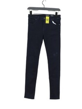 Jack Wills Women's Jeans W 28 in Blue Cotton with Elastane, Polyester Skinny