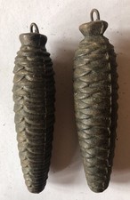 2 alte Uhrengewichte Tannenzapfen Kuckucksuhr - Schwarzwalduhr K6/VI