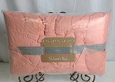 NWT The Land Of Nod Crib Skirt Pink Royal Hippo Style 28"x51"x14" 100 Cotton