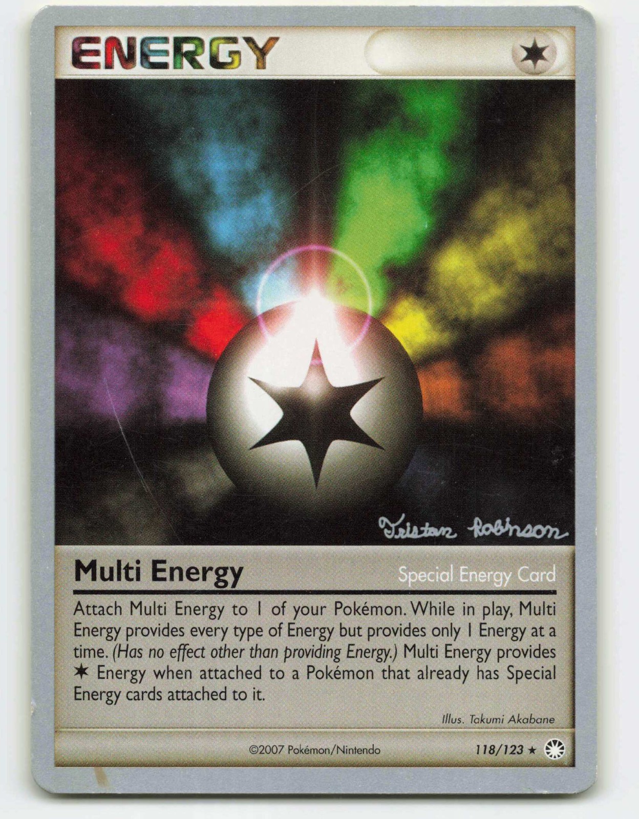 2007 Pokemon, Mysterious Treasures, #118/123 Multi Energy, 2008 World Champ TR b