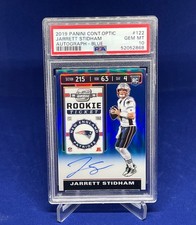 JARRETT STIDHAM 2019 PANINI CONTENDERS OPTIC AUTO BLUE RC #D 10/75 PSA 10 GEM MT