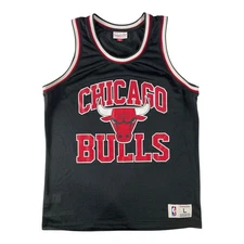 Mitchell & Ness 2014 NBA Chicago Bulls Basketball Black Mesh Jersey Men's Size L