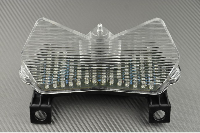 Feu stop clair et clignotants pour Kawasaki Z1000 2003-2006 en polycarbonate haute résistance