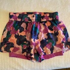 Reebok Running Shorts Womens Small S/CH/P Sportswear Training Jogging Gym Lined