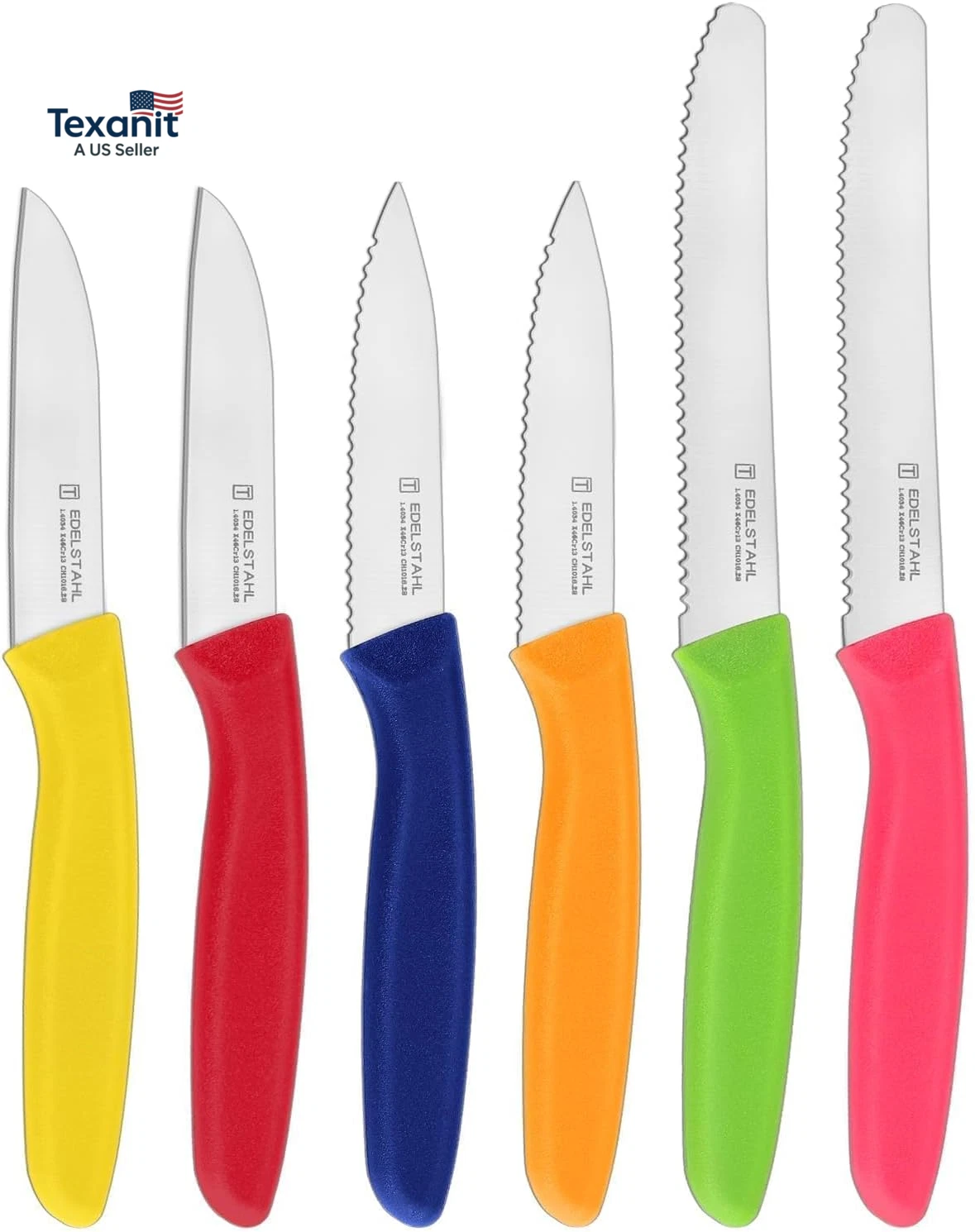 Paring Knife Set 6PCS, Ultra Sharp Kitchen Knives, Cutting & Peeling Knives, Kit