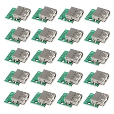 20 PCS USB 2.0 Breakout Board USB Type A to DIP Adapter 2.54mm 4-Pin Board