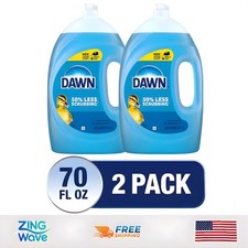 Dawn Ultra Dish Soap Original Scent 70.oz Dishwashing Liquid Grease Cut Hand 2PK