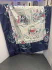 Vintage Midcentury Scarf Silk? Victorian Cameo Print, Lyrics Made in USA Unique