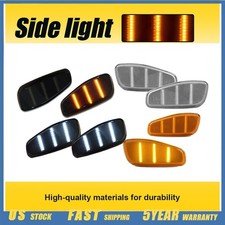 Smoked Clear Lens Amber White LED Front Side Marker For 2015-2023 Jeep Renegade