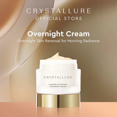 CRYSTALLURE Overnight Face Cream Anti-Aging 50 g Moisturizer Dark Spot Corrector