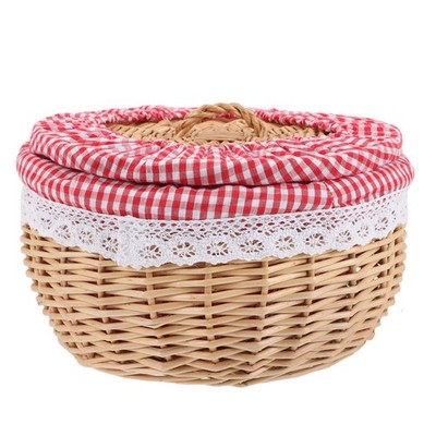 Geflochtener Korb für Schreibtisch, Kleinigkeiten, Weidenkorb, Brotkorb,